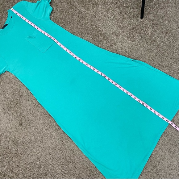ATM Modal Jersey Pocket T-Shirt Dress Green M - Picture 8 of 8